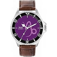 Purple Capricorn Mens Wrist Watch 42mm Case Custom Design