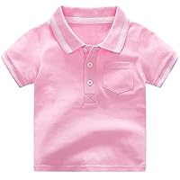 Little Boys Short Sleeve Polo Shirt Cute Summer Tee Uniform Tops