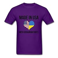 Men Made_in_usa_with_ukrainian_parts Print Top Clothing Purple Style Personality Shirts With Xxx-large