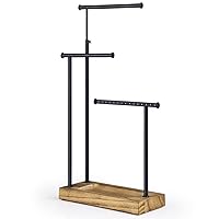 SRIWATANA Jewelry Organizer Stand, Extra Tall Necklace Holder Jewelry Holder for Mothers Day, Gift Idea (Carbonized Black & Black)