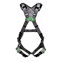 MSA 1019873 V-FIT Full Body Safety Harness - Size: Standard (Medium), D-Ring Configuration: Back/Hip, Quick Connect Leg Straps, With Shoulder Padding, Full Body Harness