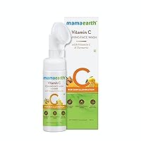 Mamaearth Vitamin C Face Wash with Foaming Silicone Cleanser Brush Powered by Vitamin C & Turmeric - 150ml