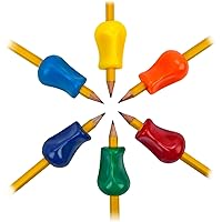 The Pencil Grip Original Pencil Gripper, Universal Ergonomic Writing Aid For Righties And Lefties, Colorful Pencil Grippers, Assorted Colors, 12 Count - TPG-11112