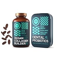 WILD FUEL Vegan Collagen Builder and Dental Probiotics for Fresh Breath Bundle