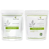 Elemental Diet Grassfed Collagen Peptides and Vegan Protein Powder, Low FODMAP Certified for IBS & SIBO, Gut Friendly Bundle