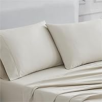 Luxury Cotton 400 Thread Count Ultimate Cotton Percale King Pillowcases, Set of 2, Tan