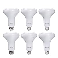 Frosted Indoor BR30 Dimmable Warm Glow Effect, 650 Lumen, 2700-2200K, Soft White, 7.2W=65W, E26 Base, 6-Pack