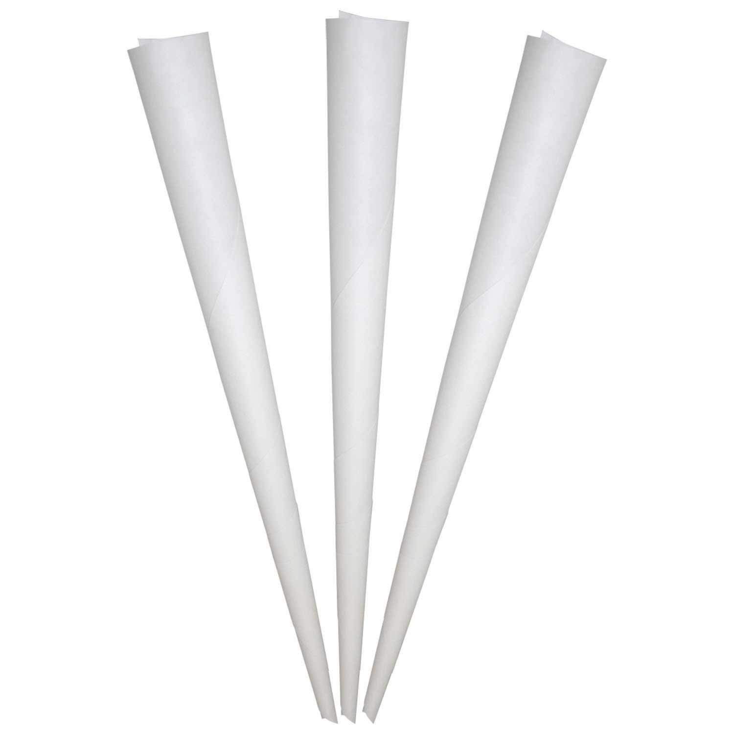 Concession Essentials Cotton Candy Cones- Pack of 100ct Cotton Candy Cones. White Paper Cones