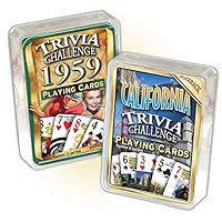 Flickback 1959 Trivia Playing Cards & California Playing Trivia Cards Birthday Combo