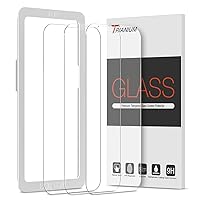 Trianium Tempered Glass Screen Protector designed for Apple iPhone 13 (2021) /iPhone 13 Pro (2021), 3 Pack [Alignment Case Tool Included]