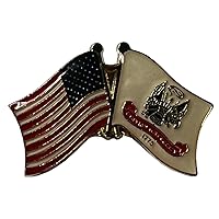 Pack of 24 USA & Army Emblem Wavy Flags Motorcycle Hat Cap Lapel Pin