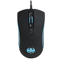 Wired Computer Mouse with 3 Adjustable DPI Up to 2000, Symmetrical Design for Left/Right Hand Use, USB Optical Ergonomic Mice with 4 Buttons, 7 Colors Breathing LED for Laptop Desktop PC/Mac