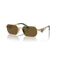 Prada PR A51S Pale Gold/Dark Brown 58/17/140 women Sunglasses