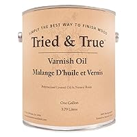 Tried & True Varnish Oil – Gallon – All-Purpose All-Natural Finish for Wood, Food Safe, Solvent Free, VOC Free, Non Toxic Wood Finish, Shaker Style Traditional Varnish
