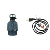 InSinkErator EVO CVR CNTRL Evolution Cover Control 3/4 HP Garbage Disposal Bundle with Power Cord Kit