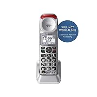 Panasonic New DECT 6.0 Cordless Phone Handset Accessory Talking Caller ID Compatible with KX-TGM450S Series Cordless Phone Systems - KX-TGMA45S (Silver)