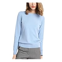 Female Slim O-Neck Pullover Autumn Winter Cashmere Wool Sweater Long-Sleeved Knit Bottoming Shirt