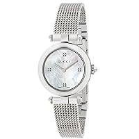 Gucci Swiss Quartz Stainless Steel Dress Silver-Toned Women's Watch(Model: YA141504)