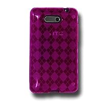 Amzer Luxe Argyle Skin Case for HTC Aria - Hot Pink
