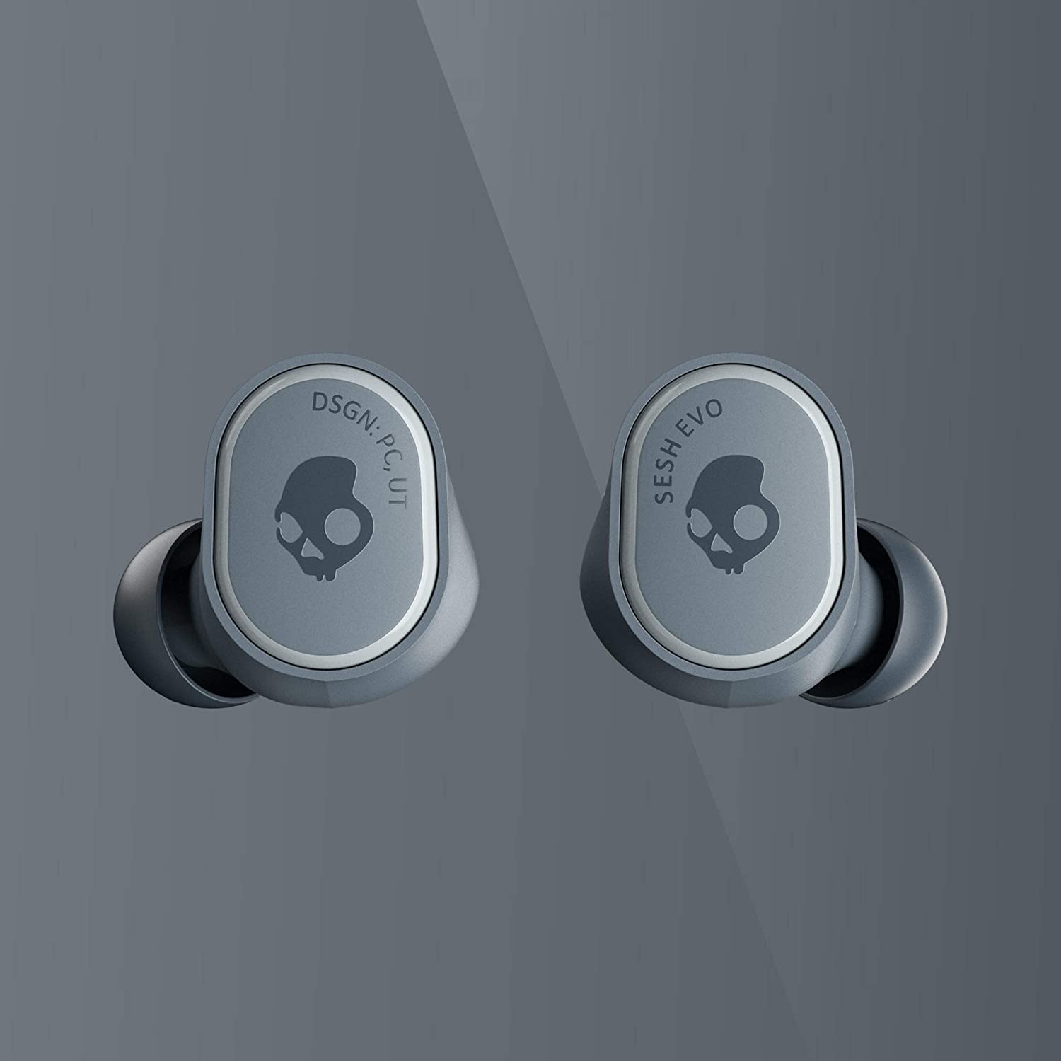 Skullcandy Sesh Evo In-Ear Wireless Earbuds, 24 Hr Battery, Microphone, Works with iPhone Android and Bluetooth Devices - Chill Grey