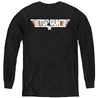 Top Gun Kids Long Sleeve Shirt Logo Black Tee