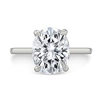 Siyaa Gems 3 CT Oval Infinity Accent Engagement Ring Wedding Eternity Band Solitaire Silver Jewelry Halo Anniversary Praise Ring