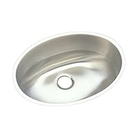 ELUH1511 Asana Single Bowl Undermount Stainless Steel Bathroom Sink, Nickel