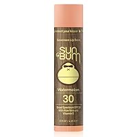 SPF 30 Sunscreen Lip Balm | Vegan and Cruelty Free Broad Spectrum UVA/UVB Lip Care with Aloe and Vitamin E for Moisturized Lips | Watermelon Flavor |.15 oz
