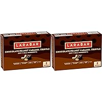 Chocolate Peanut Caramel Truffle, Gluten Free Vegan Bars, 8 ct (Pack of 2)