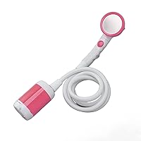 TOPINCN Camp Shower Pump, LED Lights Safe and Comfortable Electric Portable Shower for Pet (Pink)