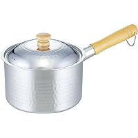 Shimomura Kihan 34490 Deep Single-Handed Pot, 7.1 inches (18 cm), Professional Model, Hammered, Induction Compatible, Made in Japan