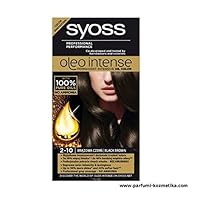 Syoss Oleo Intense Hair Color Dye 100% Pure Oils 0% Amonia 2-10 Black Brown