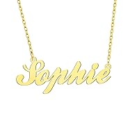 Customized Personalized Name Necklace 18K Gold Plated Stainless Steel Any Name Jewelry for Her