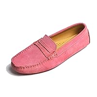 Womens Comfortable Suede Leather Driving Walking Running Boat Loafers Moccasins Flats Multi Colored
