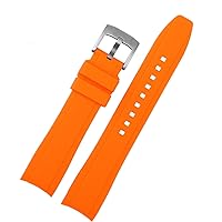 For Rolex Longine Citizen BN0193 curved interface silicone watchband strap 19mm 20mm 22mm 21 Man Soft Bracelet accessories