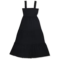 INC International Concepts Womens Tiered Knit Maxi Dress, Deep Black, Small