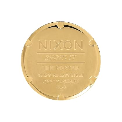 Nixon Men's Porter A10583157-00 40mm White Dial Leather Watch