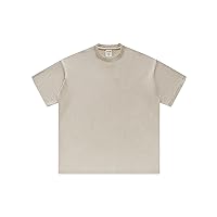 Mens T Shirts Oversized Short Sleeve Crewneck Casual Summer Tops Loose Fit Plain Vintage Basic Tee