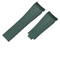 for Rolex Rubber Watch Strap Male ditongna Green Water Ghost Diver Green Silicone 20mm 21mm Watch Band (Color : Green, Size : 21mm)