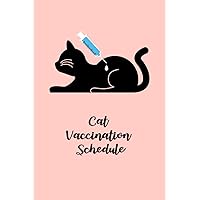 Cat Vaccination Schedule Paperback Journals 6x9 -110 Pages. Cat vaccine injection on peach color cover.: Record Book can help you keep track of your pet's vaccinations