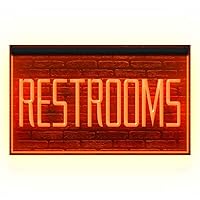 120015 Toilet Restrooms Washroom Lounge Bathroom For Restaurant Cafe Shop Mall Bar Display LED Light Neon Sign (12