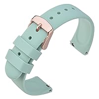 ANNEFIT Watch Band, Silicone Quick Release Soft Rubber Replacement Watch Strap 18mm 20mm 22mm, Stainless Steel Buckle