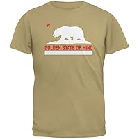 Old Glory California Republic Golden State of Mind Tan Adult T-Shirt - Large