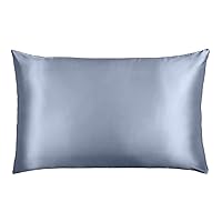 Orose 22MM Luxury Mulberry Silk Pillowcase, Good for Hair and Facial Beauty, Prevent from Wrinkle 100% Silk On Both Sides, Gift Wrap,1Pc (Queen, Light Blue)