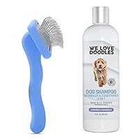 Small Dog Slicker Brush & Dog Shampoo - Goldendoodle Slicker Brush & Goldendoodle Shampoo - Doodle Grooming Kit - Doodle Slicker Brush and Doodle Shampoo