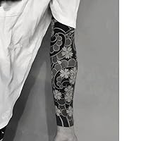 2 Pieces Of Full Arm Herbal Temporary Tattoo Fake Tattoo Stickers Waterproof Men'S Juice Semi-Permanent Cherry Blossom Japanese Style Lasting For Two Weeks