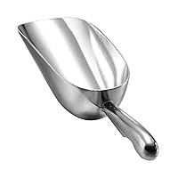 Ice Cube Scoop Cast Aluminum Shovel Scoops Kitchen Utility Scoops Set Contoured Handle, Ice Scooper for Ice Maker Freezer Coffee Bean Food Candy Flour Popcorn Rust Free 24 oz