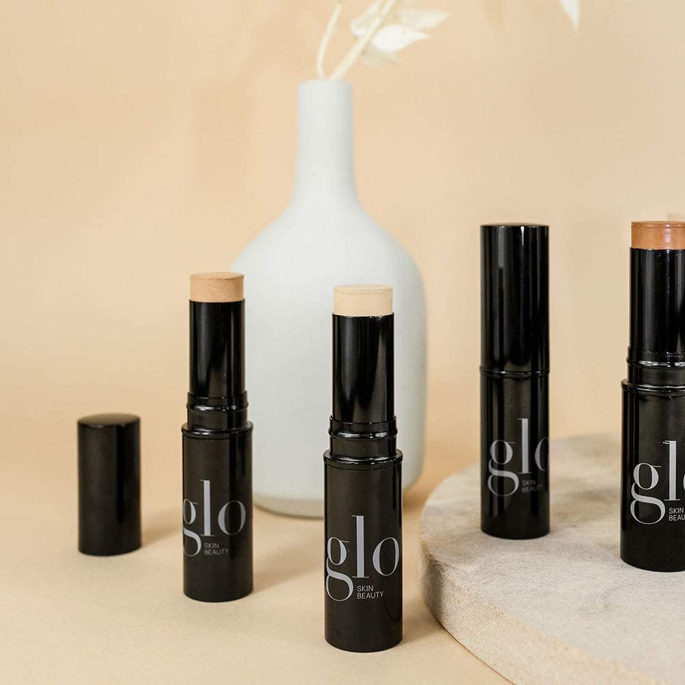 Glo Skin Beauty HD Mineral Foundation Stick - Lightweight and Longwearing Makeup Infused with Hyaluronic Acid - Buildable Coverage - Concealer, Contour & Highlighter