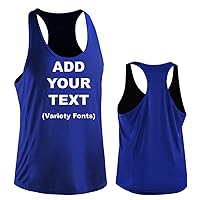 Custom Tank Top Front and Back Add Text Image Name Number Gym Workout Tank