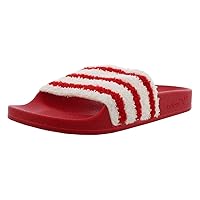 adidas Adilette Boys Shoes Size 4, Color: Red/White